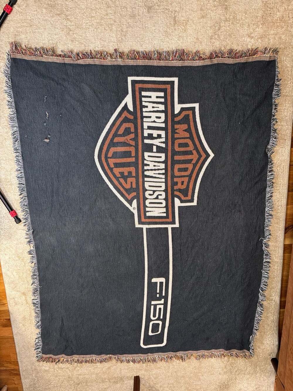 Harley-Davidson F-150 Woven Tapestry Throw Blanket